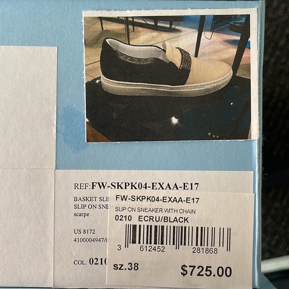 LANVIN leather cream and black shoes - Picture 8 of 8